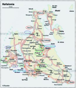 mapa Kefalonie
